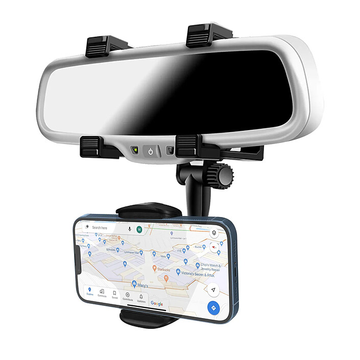 Avizar Support Voiture Smartphone Fixation sur Rétroviseur Rotatif à 360°