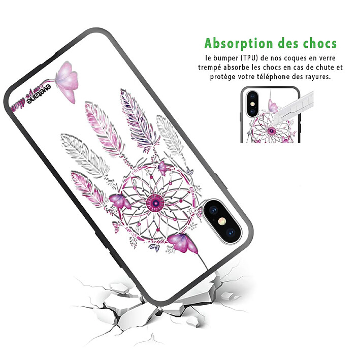 Avis Evetane Coque en verre trempé iPhone Xs Max Carpe diem .
