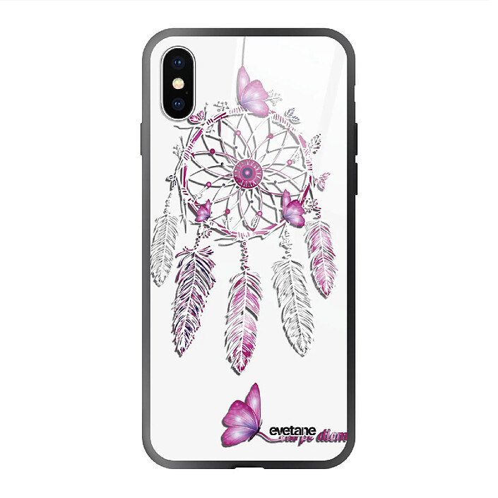Evetane Coque en verre trempé iPhone Xs Max Carpe diem .