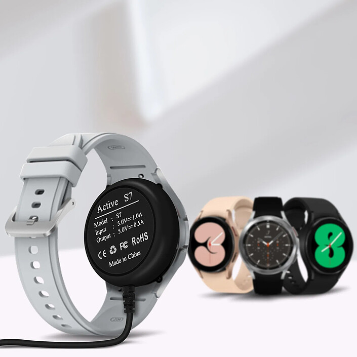 Avis Avizar Câble de charge magnétique pour Samsung Galaxy Watch 4 et 3 Charge sécurisée Noir