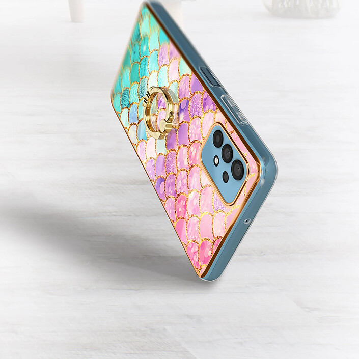 Acheter Avizar Coque pour Samsung Galaxy A32 5G Hybride Bague Maintien Motif Écaille