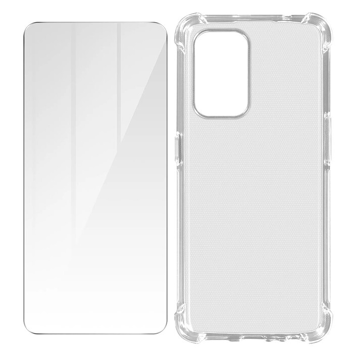 Avizar Pack Protection Oppo A94 5G Coque Souple et Verre Trempé transparent