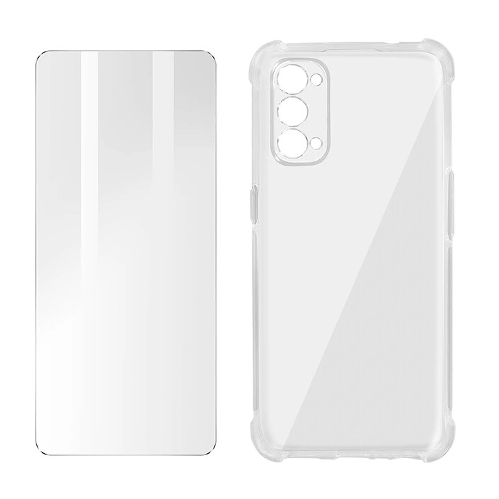 Pack Protection OPPO Find X3 Lite – 2 Films Verre Trempé + Coque, Anti-rayures 9H