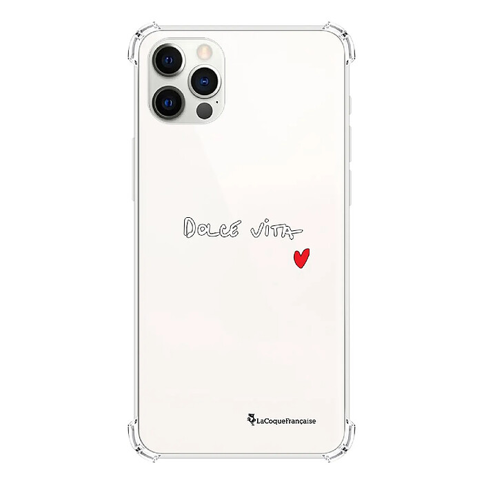 LaCoqueFrançaise Coque iPhone 12/12 Pro Silicone antichocs Solides coins renforcés  transparente Motif Dolce Vita