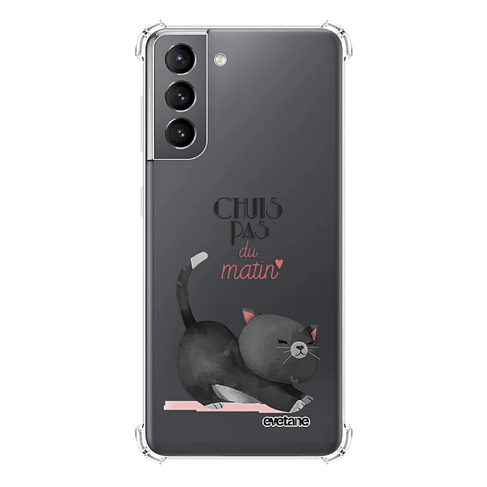 Evetane Coque Samsung Galaxy S21 5G anti-choc souple angles renforcés transparente Motif Chuis pas du matin .