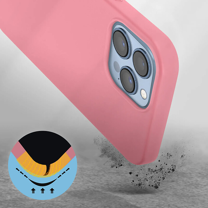 Avis Avizar Coque pour iPhone 13 Pro Semi-rigide Finition Soft-touch Silicone Rose