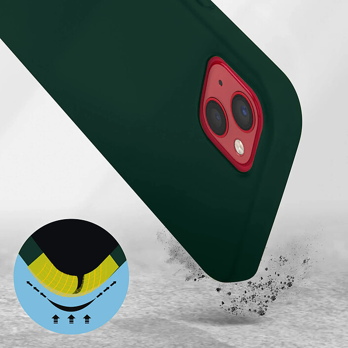 Avis Avizar Coque iPhone 13 Silicone Semi-rigide Finition Soft-touch vert