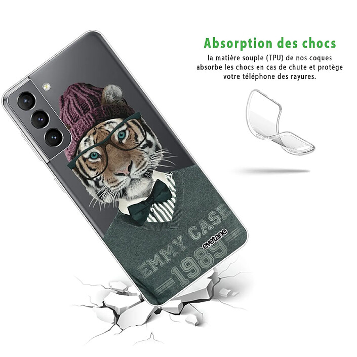 Avis Evetane Coque Samsung Galaxy S21 5G 360 intégrale transparente Motif Tigre Fashion Tendance .
