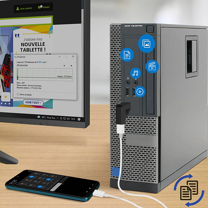 Acheter Avizar Adaptateur USB-C Femelle vers USB-C Mâle Coudé 90° Ultra-compact