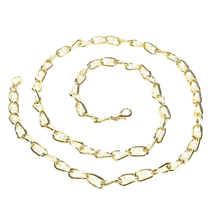 Avizar Bijou de Téléphone Chaîne Maille Perles Solide et Résistante 110cm