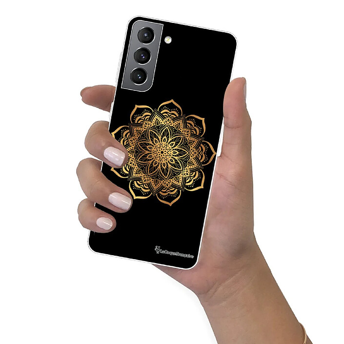 LaCoqueFrançaise Coque Samsung Galaxy S21 5G 360 intégrale transparente Motif Mandala Or Tendance . pas cher