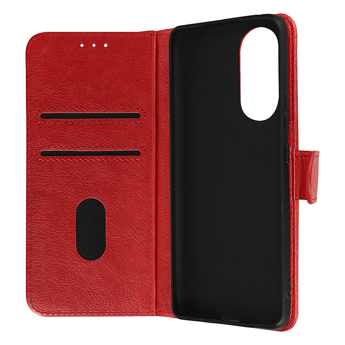 Avizar Étui pour Huawei Nova 9 Clapet Portefeuille Fonction Support Vidéo Rouge