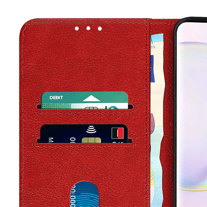 Avizar Étui pour Huawei Nova 9 Clapet Portefeuille Fonction Support Vidéo Rouge pas cher