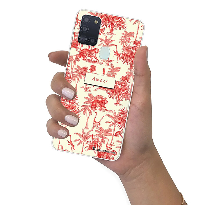 LaCoqueFrançaise Coque Samsung Galaxy A21S 360 intégrale transparente Motif Botanic Amour Tendance . pas cher