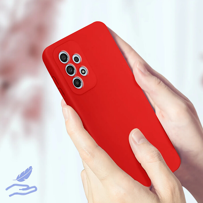 Acheter Avizar Coque Soft Touch pour Galaxy A33 5G en Silicone Semi-rigide Antidérapant Rouge