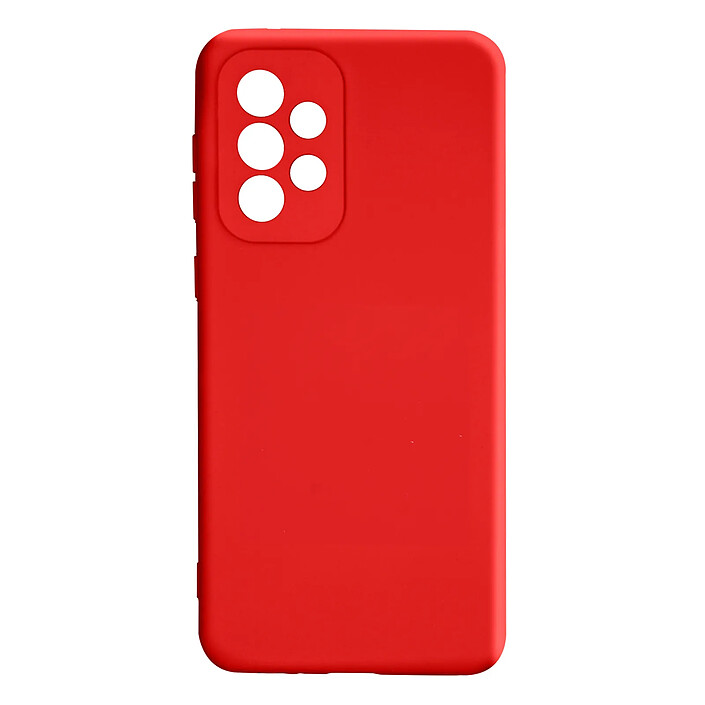 Avizar Coque Soft Touch pour Galaxy A33 5G en Silicone Semi-rigide Antidérapant Rouge