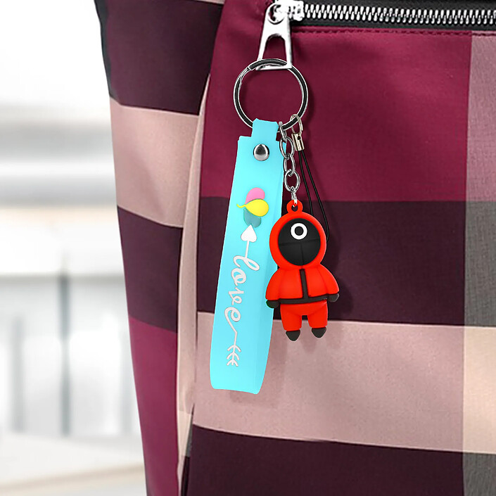 Avis Avizar Porte-clé Dragonne Figurine Série Coréenne Squid Game Bracelet SoupleClair