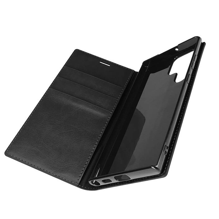 Avizar Étui pour Samsung Galaxy S22 Ultra Folio Cuir Véritable Porte cartes Support Vidéo