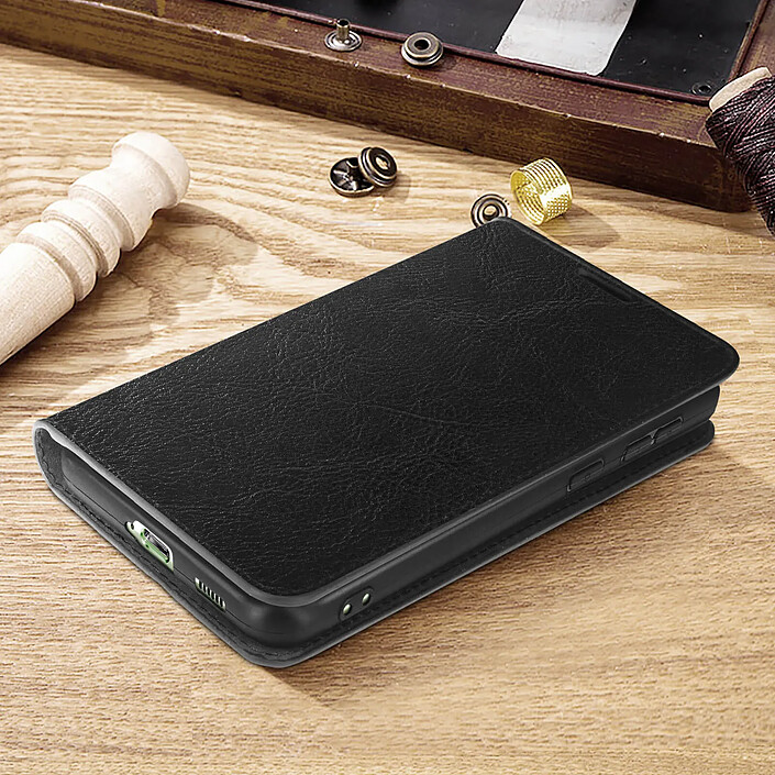 Avis Avizar Étui pour Samsung Galaxy S21 FE Folio Cuir Véritable Porte cartes Support Vidéo Noir