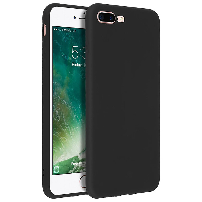 forcell Forcell Coque iPhone 7 Plus , iPhone 8 Plus Coque Soft Touch Silicone Gel - Noir
