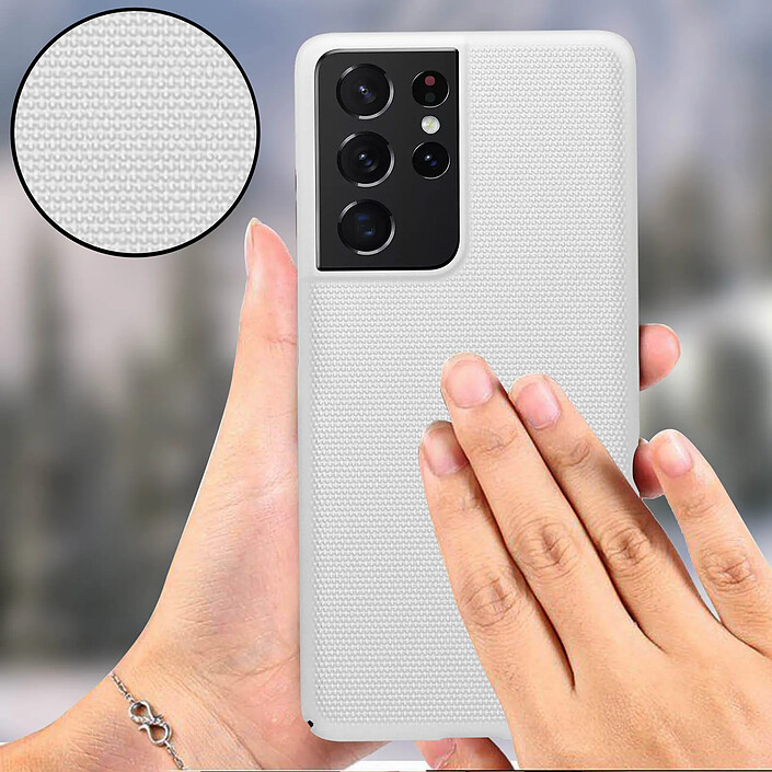 Nillkin Coque Samsung S21 Ultra Support Vidéo Super Frosted Shield Nillkin Blanc pas cher