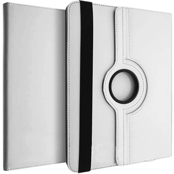 Mocca Housse Universelle pour Tablette 10" Série First Class Support stand 360 Blanc