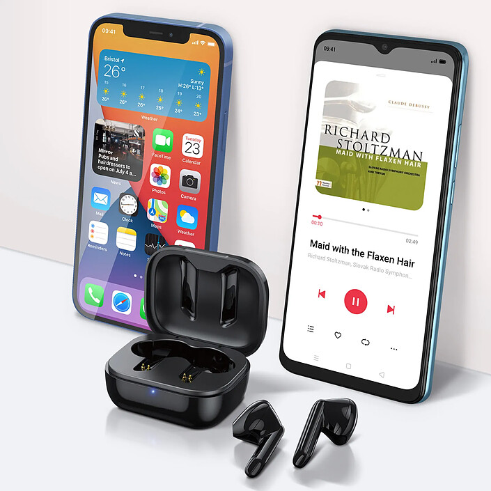 Awei Ecouteurs Sans Fil Intra-Auriculaire Certifié IP64 Noir pas cher