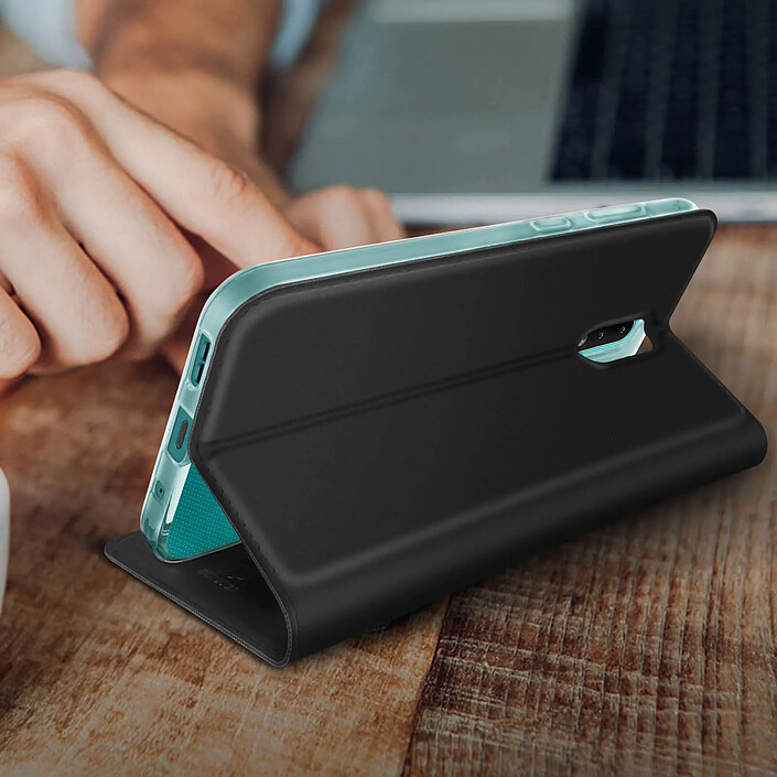 Dux Ducis Housse Nokia 2.3 Étui Effet Satiné Porte-carte Support Vidéo Dux Ducis Noir pas cher