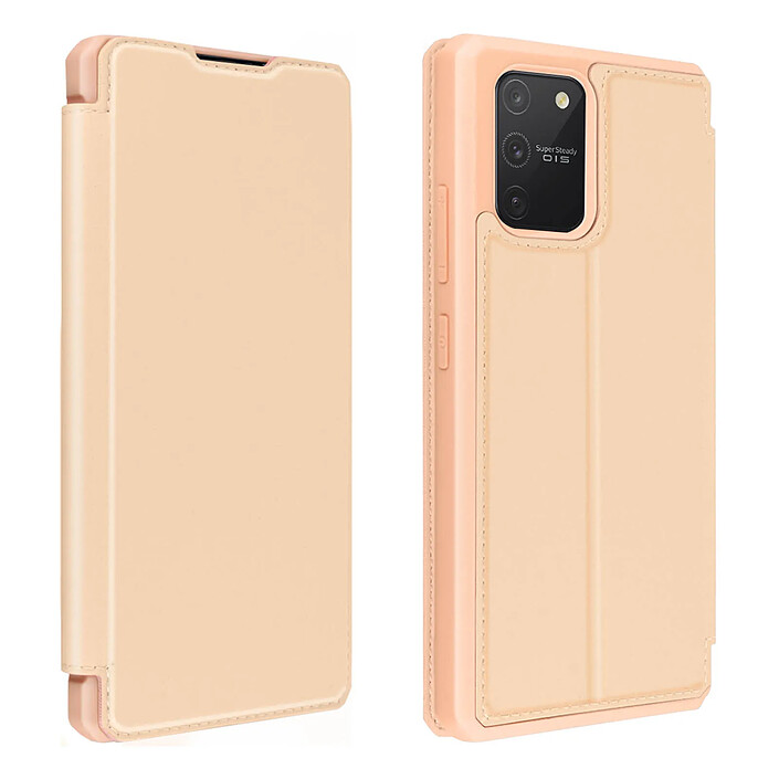 Dux Ducis Housse pour Samsung Galaxy S10 Lite Porte-carte Support Vidéo Toucher Soyeux Rose