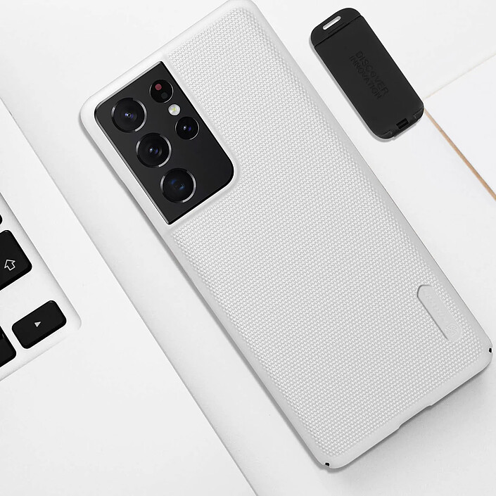 Avis Nillkin Coque Samsung S21 Ultra Support Vidéo Super Frosted Shield Nillkin Blanc