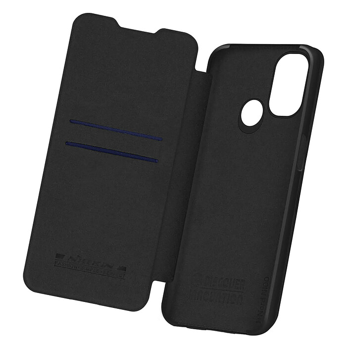 Nillkin Housse OnePlus Nord N100 Étui Folio Porte-carte Cuir Véritable Qin Nillkin noir