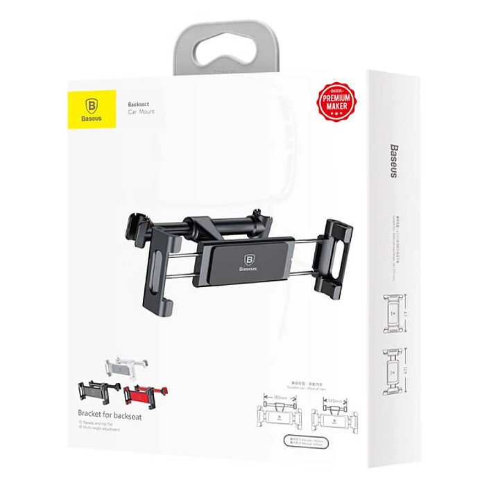 Acheter Baseus Support Voiture pour Smartphone et Tablette 4" à 12.9" avec Fixation Appui-tête Noir