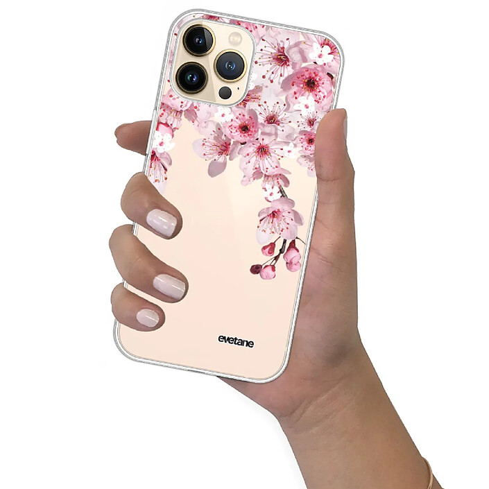 Evetane Coque iPhone 13 Pro 360 intégrale transparente Motif Cerisier Tendance . pas cher