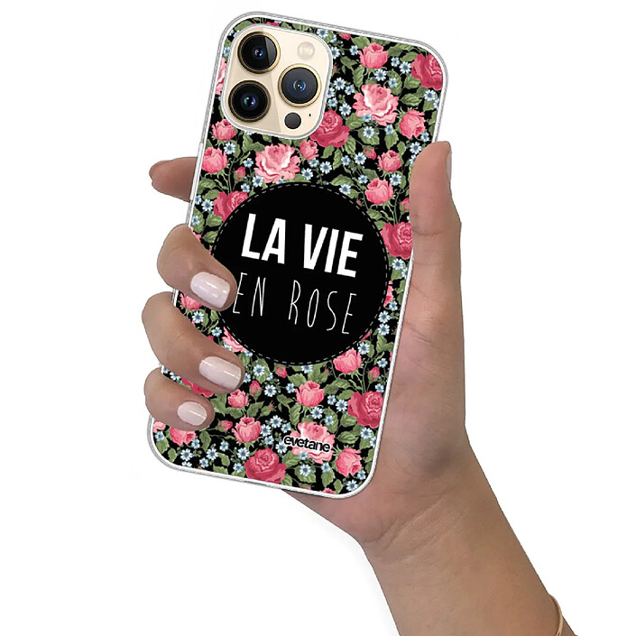 Evetane Coque iPhone 13 Pro 360 intégrale transparente Motif La Vie en Rose Tendance . pas cher