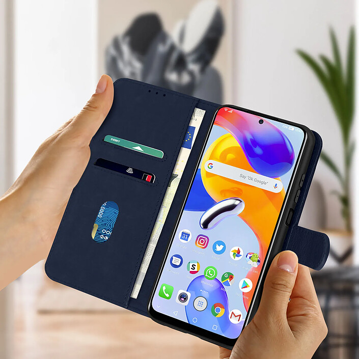 Avis Avizar Étui pour Xiaomi Redmi Note 11 Pro 5G Portefeuille Fonction Support Vidéo Bleu
