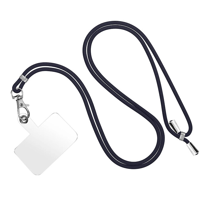 Avizar Cordon Smartphone Universel Coque et Étui Nylon Tressé Réglable 90cm bleu nuit