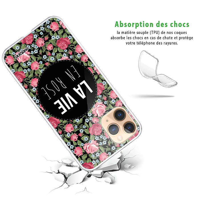 Avis Evetane Coque iPhone 11 Pro Max 360 intégrale transparente Motif La Vie en Rose Tendance .