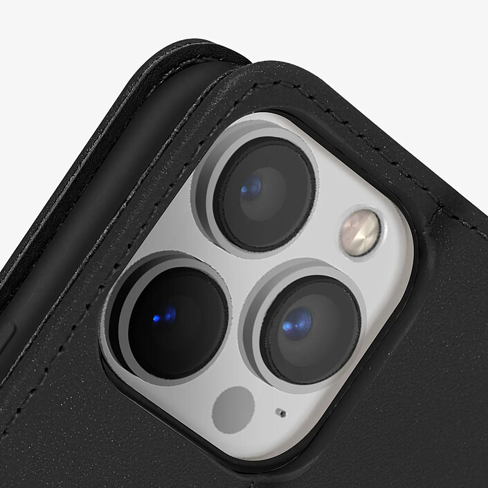 Acheter Avizar Housse pour iPhone 13 Pro Max Cuir premium Porte-carte Fonction support Vidéo Noir