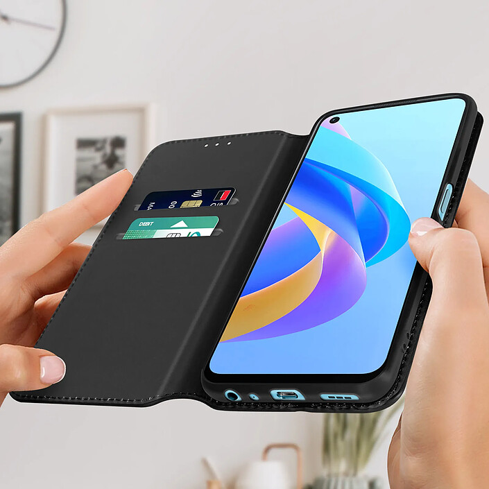 Avis Avizar Etui Portefeuille pour Oppo A96 Clapet Magnétique avec Support Noir