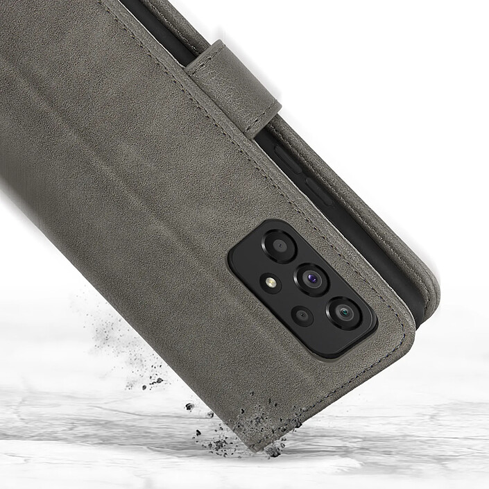 Avizar Housse Samsung Galaxy A53 5G Clapet Portefeuille Fonction Support Vidéo Gris pas cher