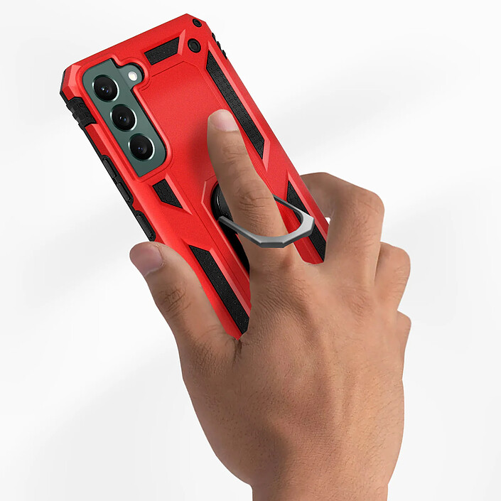 Avis Avizar Coque Samsung Galaxy S22 Plus Antichoc Hybride Bague Support Vidéo Rouge