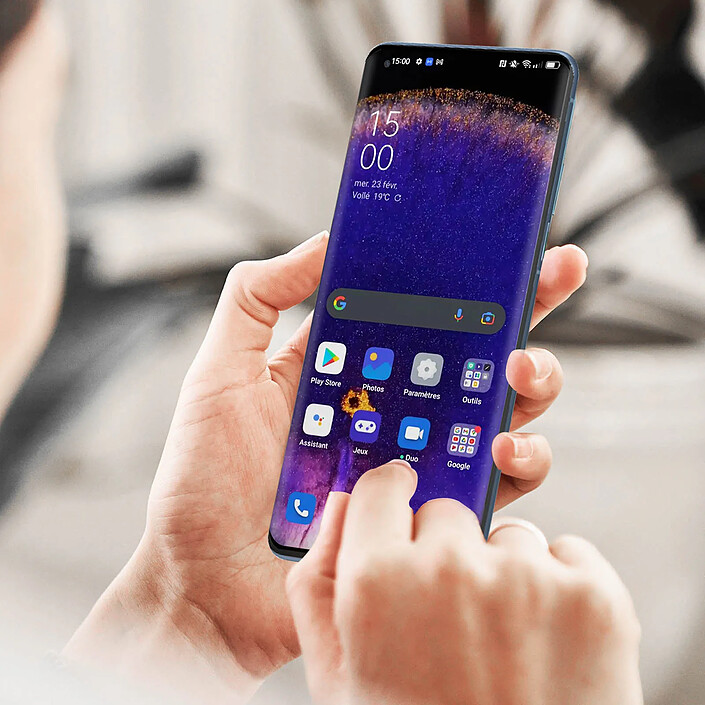 Avizar Verre Trempé Oppo Find X5 Pro Résistant Dureté 9H Anti-traces Noir pas cher