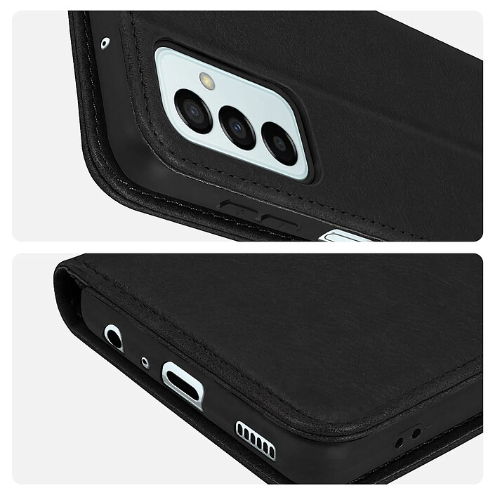 Avizar Étui pour Galaxy A23 5G / M23 5G Série Chesterfield avec Fonction Support Noir pas cher