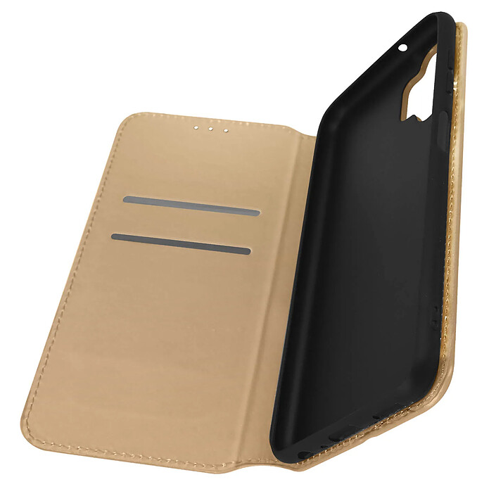 Avizar Housse Samsung Galaxy A13 Clapet Portefeuille Support Vidéo doré