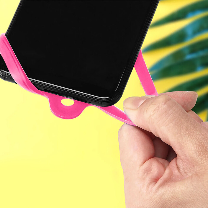 Avizar Cordon Smartphone avec Silicone Universel Extensible Réglable 90cm pas cher