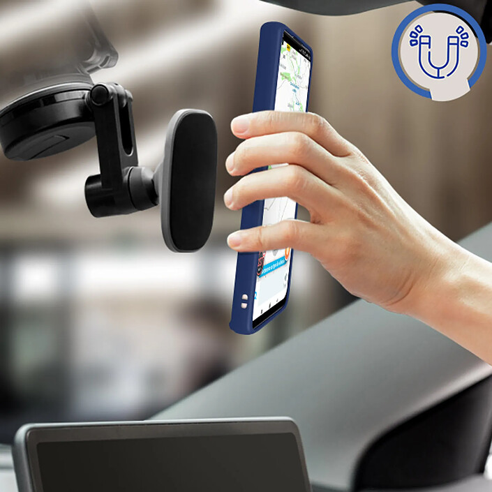 Avis Avizar Coque Samsung Galaxy A13 Bi-matière Bague Métallique Support Vidéo Bleu