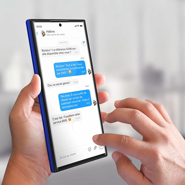 Acheter Avizar Coque intégrale Samsung Galaxy S22 Ultra Arrière Rigide et Avant Souple bleu