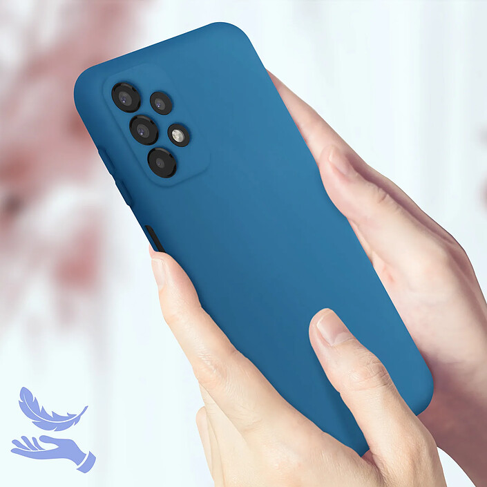 Acheter Avizar Coque Samsung Galaxy A13 4G Semi-rigide Soft-touch Fine bleu