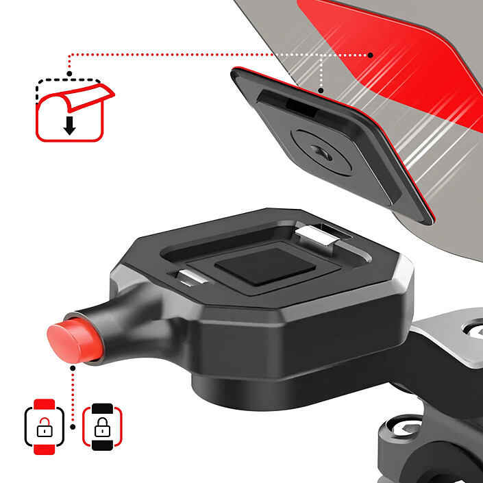 Acheter Avizar Support Vélo / Moto / Trottinette pour Smartphone avec Fixation Guidon Noir