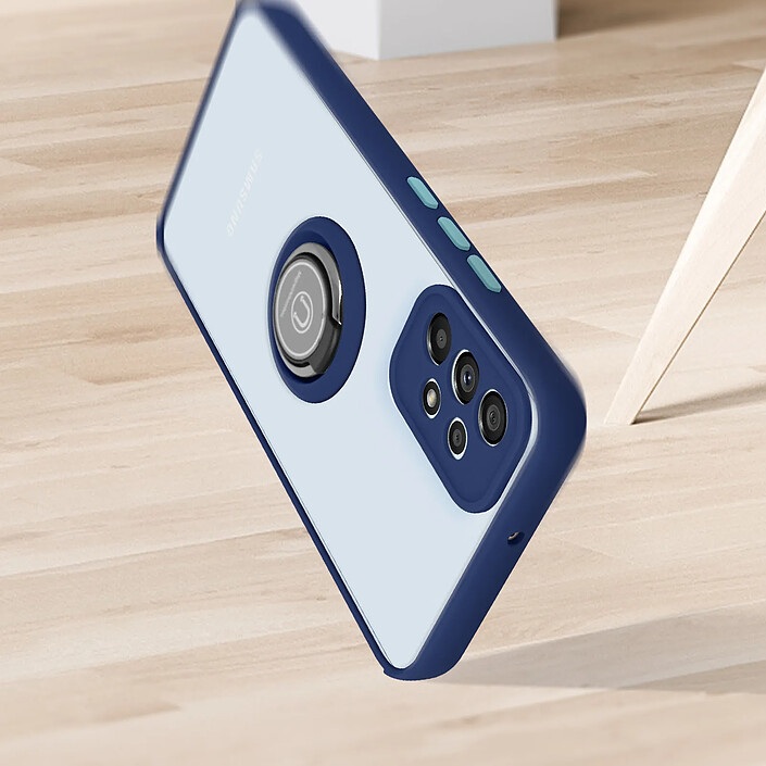 Acheter Avizar Coque pour Galaxy A53 5G Antichoc avec Anneau Magnétique Rotatif Bleu nuit